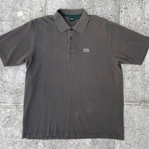Hugo Boss Other - Hugo Boss Men Polo Tee Short Sleeve Olive Tshirt Cotton Tee Size XXL